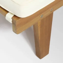 Ariana 3pc Acacia Wood Chaise Lounge Set - Teak/Cream - Christopher Knight Home -FurniVerse Store GUEST 78da9afa 7181 49e8 9055 36ef080281cb