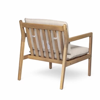 Christopher Knight Home Vanda Patio 6 Pieces Acacia Wood Open Slat Seating Set With Cushions 7 Christopher Knight Home Vanda Patio 6 Pieces Acacia Wood Open Slat Seating Set With Cushions - Image 7