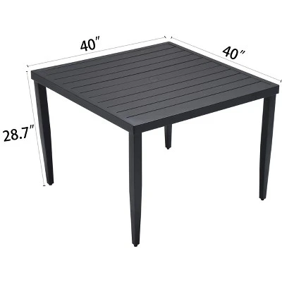 Christopher Knight Home Jason 40" Square Dining Table With Umbrella Hole 2 Christopher Knight Home Jason 40" Square Dining Table With Umbrella Hole - Image 2