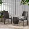 Christopher Knight Home Buchanan Outdoor Wicker 3 Piece Stacking Chair Chat Set, Multibrown