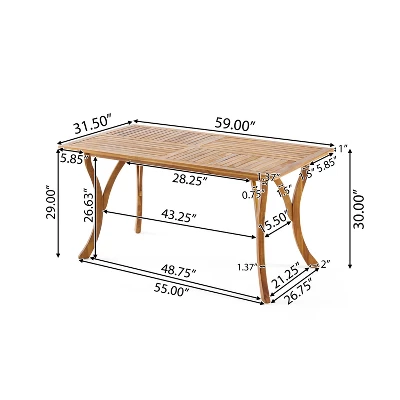Christopher Knight Home Zain Outdoor Acacia Wood And Wicker 7 Piece Dining Set With Cushion 2 Christopher Knight Home Zain Outdoor Acacia Wood And Wicker 7 Piece Dining Set With Cushion - Image 2
