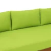 Claremont Outdoor 3 Seater Acacia Wood Daybed With Cushions Teak/Green - Christopher Knight Home: UV-Resistant, Water-Repellent Patio Sofa