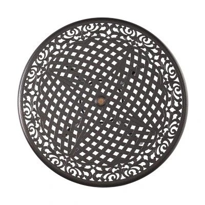 Christopher Knight Home Sarasota 5-Piece Cast Aluminum Outdoor Dining Set With Floral Scroll Design 6 Christopher Knight Home Sarasota 5-Piece Cast Aluminum Outdoor Dining Set With Floral Scroll Design - Image 6