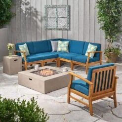Christopher Knight Home Illona Outdoor Acacia Wood 6 Seater Sectional Sofa And Club Chair Set With Fire Pit 23 Christopher Knight Home Illona Outdoor Acacia Wood 6 Seater Sectional Sofa And Club Chair Set With Fire Pit -FurniVerse Store GUEST 7c210252 0f58 4844 aebc e469295dc76c