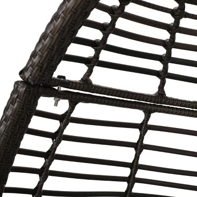 Morris Indoor/Outdoor Wicker Hanging Chair With 8' Chain - Christopher Knight Home 7 Morris Indoor/Outdoor Wicker Hanging Chair With 8' Chain - Christopher Knight Home - Image 7
