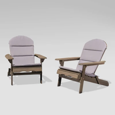 Malibu 2pk Acacia Wood Adirondack Chairs - Gray - Christopher Knight Home 1 Malibu 2pk Acacia Wood Adirondack Chairs - Gray - Christopher Knight Home