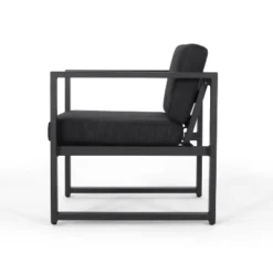 Christopher Knight Home Camiguin Outdoor Aluminum 4 Seater Chat Set With Fire Pit -FurniVerse Store GUEST 807b86fa 9f53 42dc 924d bf0ae491d3ab