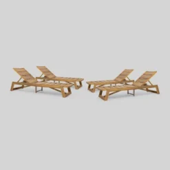 Maki 4 Pk Acacia Wood Chaise Lounge Teak - Christopher Knight Home: Weather-Resistant, Poolside Comfort 9 Maki 4 Pk Acacia Wood Chaise Lounge Teak - Christopher Knight Home: Weather-Resistant, Poolside Comfort -FurniVerse Store GUEST 807baeb1 a1ae 4abd 880f 62b4c0c83875