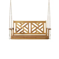 Alejandro Outdoor Acacia Wood Hanging Porch Swing Teak - Christopher Knight Home: 2-Person Garden Swing, Rustic Style 15 Alejandro Outdoor Acacia Wood Hanging Porch Swing Teak - Christopher Knight Home: 2-Person Garden Swing, Rustic Style -FurniVerse Store GUEST 82773513 145a 4e36 bd09 c2d5a6c08993