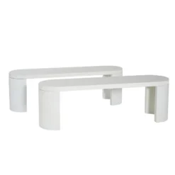 Christopher Knight Home Clair Modern Outdoor Concrete Terrazzo Dining Bench