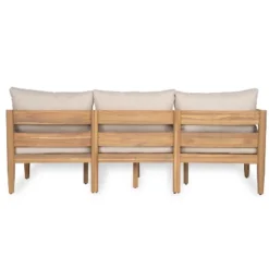 Christopher Knight Home Frode Outdoor 76" Rustic Upholstered 3-Seater Sofa With Slat Paneling -FurniVerse Store GUEST 8354ead8 6319 4c80 a3d5 d1d5d435a78f