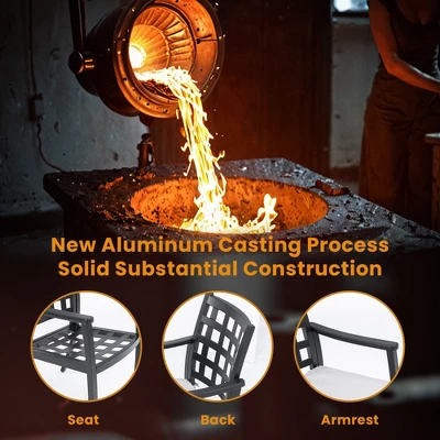 Christopher Knight Home Tracy Outdoor 7 Piece Aluminum Dining Set With Removable Sunbrella Cushions 7 Christopher Knight Home Tracy Outdoor 7 Piece Aluminum Dining Set With Removable Sunbrella Cushions - Image 7