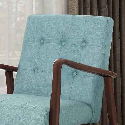 Marcola Mid Century Modern Upholstered Wood Framed Club Chair - Christopher Knight Home 3 Marcola Mid Century Modern Upholstered Wood Framed Club Chair - Christopher Knight Home - Image 3