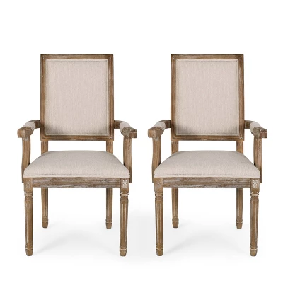 Set Of 2 Maria French Country Wood Upholstered Dining Chairs - Christopher Knight Home 11 Set Of 2 Maria French Country Wood Upholstered Dining Chairs - Christopher Knight Home - Image 11