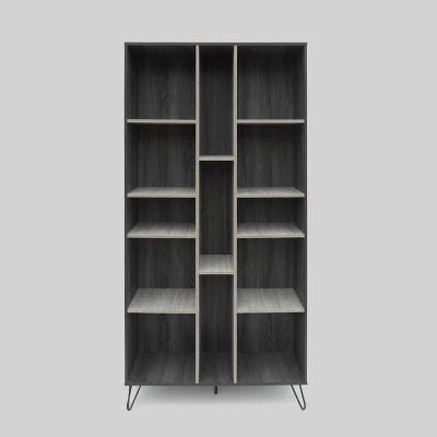 3pc Houlihan Mid-Century Entertainment Center Set Sonoma Gray Oak - Christopher Knight Home 5 3pc Houlihan Mid-Century Entertainment Center Set Sonoma Gray Oak - Christopher Knight Home - Image 5