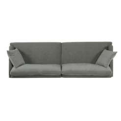 Malverne Contemporary 3 Seater Fabric Sofa With Accent Pillows Gray/Dark Brown - Christopher Knight Home -FurniVerse Store GUEST 888679f4 e7ce 470c 80ac 8939e9e48c78