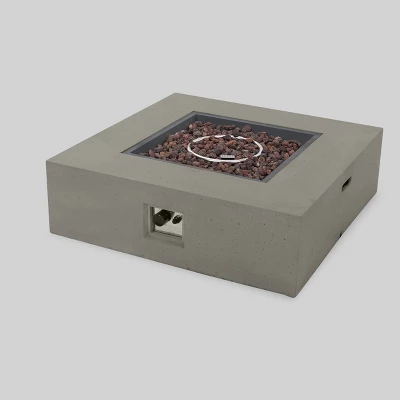 Oana 7pc Acacia V-Shaped Sectional Sofa Set With Fire Pit - Teak/Beige/Light Gray - Christopher Knight Home 4 Oana 7pc Acacia V-Shaped Sectional Sofa Set With Fire Pit - Teak/Beige/Light Gray - Christopher Knight Home - Image 4