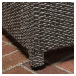 Puerta 4pk All-Weather Wicker Patio Club Chairs - Black - Christopher Knight Home