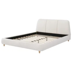 Christopher Knight Home Cletes Modern Wood And Metal Platform Bed With Upholstered Headboard -FurniVerse Store GUEST 89106def 1d13 4116 8e08 c42cc3072bca