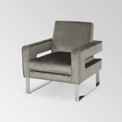 Kirkwood Modern Glam Velvet Club Chair - Christopher Knight Home 6 Kirkwood Modern Glam Velvet Club Chair - Christopher Knight Home - Image 6