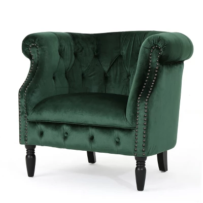 Akira New Velvet Club Chair - Christopher Knight Home 6 Akira New Velvet Club Chair - Christopher Knight Home - Image 6