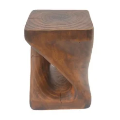 Twisted Spiral Patio End Tables, MGO Accent Table, Wood-Look Outdoor End Table For Patio Or Indoor Use, Outdoor Side Table -Christopher Knight Home -FurniVerse Store GUEST 8a35daf6 4752 4374 9ef7 eb50d95f97d2