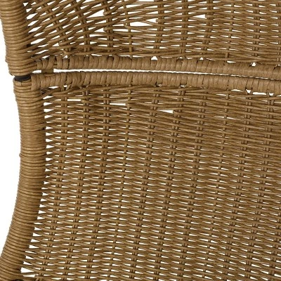 Orville Indoor/Outdoor Wicker Hanging Chair With 8' Chain - Light Brown/Dark Gray - Christopher Knight Home 6 Orville Indoor/Outdoor Wicker Hanging Chair With 8' Chain - Light Brown/Dark Gray - Christopher Knight Home - Image 6