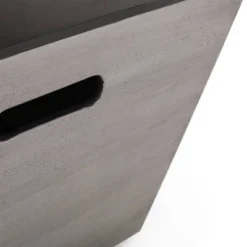 Langton Outdoor Light Weight Concrete & Ceramic Square Tank Holder Side Table Dark Gray/Black - Christopher Knight Home -FurniVerse Store GUEST 8d9a69e3 fe2d 420f bb55 1e62797421df