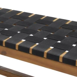 Mallett Outdoor Acacia Wood Bench With Rope Seating - Black/Teak - Christopher Knight Home: UV & Water-Resistant, 3-Person Capacity 13 Mallett Outdoor Acacia Wood Bench With Rope Seating - Black/Teak - Christopher Knight Home: UV & Water-Resistant, 3-Person Capacity -FurniVerse Store GUEST 8de80342 a159 4557 bad2 5ca5b86e08ac