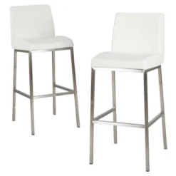 30" Vasos Bonded Leather Barstool Set 2ct - Christopher Knight Home -FurniVerse Store GUEST 8e33dab8 471c 4dbc 87e7 e90d14d45927