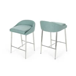 Set Of 2 Bandini Modern Upholstered Counter Height Barstools - Christopher Knight Home -FurniVerse Store GUEST 8e374562 fa27 46fd b21e e7c598458fdb