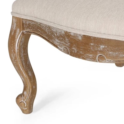 Set Of 2 Andrea French Country Wood Upholstered Dining Armchairs - Christopher Knight Home 9 Set Of 2 Andrea French Country Wood Upholstered Dining Armchairs - Christopher Knight Home - Image 9