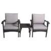 Honolulu 3pc Wicker Patio Chat Set With Cushions - Gray - Christopher Knight Home