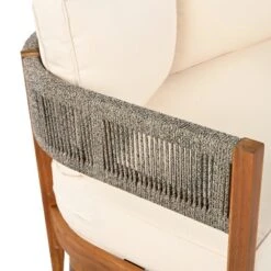 Christopher Knight Home Robin 76" Patio Rustic Rope Weave Acacia Wood 3-Seater Sofa With Cushions -FurniVerse Store GUEST 8f2ba298 7aa7 425c b669 5e0f46bf5590