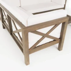 Brava 4pc Wood Patio Chat Set W/ Cushions - White - Christopher Knight Home 11 Brava 4pc Wood Patio Chat Set W/ Cushions - White - Christopher Knight Home -FurniVerse Store GUEST 8f84200d b74b 491a ab62 c7cfc4e91dda