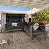 Christopher Knight Home Beatrice Patio Modem V-Shaped Aluminum 5-Seater Sectional Sofa Set With Thick Cushions