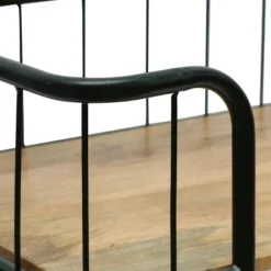 Colwill Modern Industrial Handcrafted Mango Wood Kitchen Cart With Wheels Natural/Black - Christopher Knight Home -FurniVerse Store GUEST 915b02a8 b103 473e 830e a15110368ba0