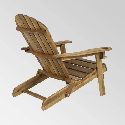 2pk Bellwood Outdoor Acacia Wood Folding Adirondack Chairs Natural - Christopher Knight Home 4 2pk Bellwood Outdoor Acacia Wood Folding Adirondack Chairs Natural - Christopher Knight Home - Image 4
