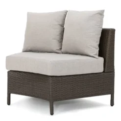 Christopher Knight Home 2pc Newton Wicker Outdoor Patio Curved Loveseat Sectional With Cushions Brown/Ceramic Gray 15 Christopher Knight Home 2pc Newton Wicker Outdoor Patio Curved Loveseat Sectional With Cushions Brown/Ceramic Gray -FurniVerse Store GUEST 91e010e5 9503 44fe 9353 902f847a0aa2