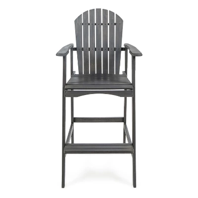 Christopher Knight Home Malibu Outdoor Acacia Wood 29.5 Inch Adirondack Barstools (Set Of 2) 5 Christopher Knight Home Malibu Outdoor Acacia Wood 29.5 Inch Adirondack Barstools (Set Of 2) - Image 5