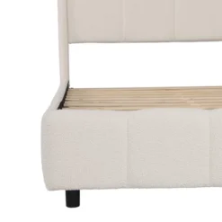 Christopher Knight Home Ella Boucle Upholstered Platform Bed With Headboard, Beige, King -FurniVerse Store GUEST 92eefb42 872c 4cf3 8c04 945ea6930df5
