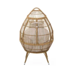 Serina Outdoor Wicker Teardrop Chair With Cushion - Beige/Light Brown - Christopher Knight Home 12 Serina Outdoor Wicker Teardrop Chair With Cushion - Beige/Light Brown - Christopher Knight Home -FurniVerse Store GUEST 9302e66b 7cea 49fc b531 9b8ee778d831