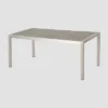 Cape Coral Rectangular Aluminum And Faux Wood Dining Table - Gray - Christopher Knight Home