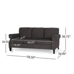 Burkehaven Contemporary Fabric 3 Seater Nailhead Trim Sofa Gray/Dark Brown - Christopher Knight Home 15 Burkehaven Contemporary Fabric 3 Seater Nailhead Trim Sofa Gray/Dark Brown - Christopher Knight Home -FurniVerse Store GUEST 942c8416 b8b3 47ce 8493 5a917dad47b8