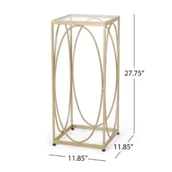Bennion Modern Glam Glass Top End Table Champagne Gold/Black - Christopher Knight Home 9 Bennion Modern Glam Glass Top End Table Champagne Gold/Black - Christopher Knight Home -FurniVerse Store GUEST 94fd0eeb de9d 4682 9f41 5a4519acea02