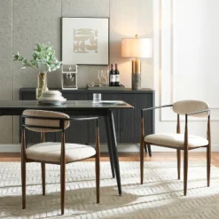 Christopher Knight Home Teuvo Modern Fabric Upholstered Iron Dining Chairs (Set Of 2) -FurniVerse Store GUEST 954fd612 f5c3 4e74 9db0 56c7c4b6d6ef