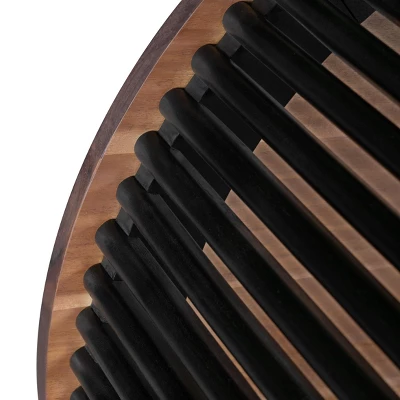 Christopher Knight Home Zanvia 30" Round Acacia Wood Coffee Table With Slatted Base 6 Christopher Knight Home Zanvia 30" Round Acacia Wood Coffee Table With Slatted Base - Image 6