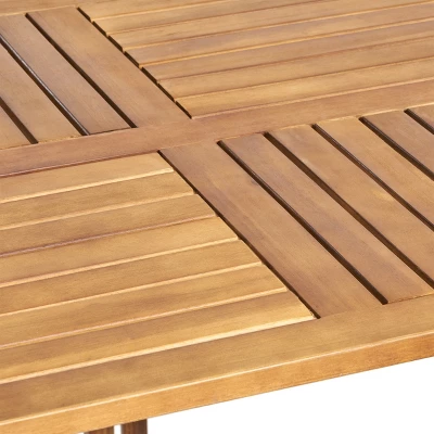 Christopher Knight Home Zain Outdoor Acacia Wood And Wicker 7 Piece Dining Set With Cushion 7 Christopher Knight Home Zain Outdoor Acacia Wood And Wicker 7 Piece Dining Set With Cushion - Image 7