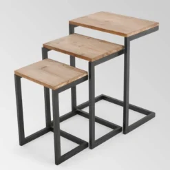 Tohono Nesting Tables Antique Firwood (Set Of 3) - Christopher Knight Home -FurniVerse Store GUEST 981dd075 5ad0 4d30 bc80 20b0c6b0ca42