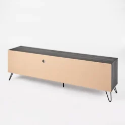 Isadora 71" Mid Century TV Stand For TVs Up To 74" Sonoma Gray/Black - Christopher Knight Home -FurniVerse Store GUEST 9aff7ea9 a5de 412a 9add bda0d7733c80